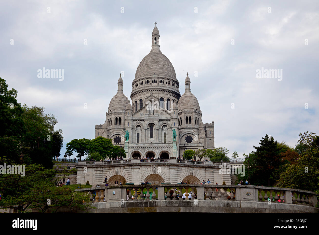 Sacre-Cour, die Basilika des Heiligen Herzens von Paris, Rue du Chevalier de la Barre, Frankreich, Europa Stockfoto