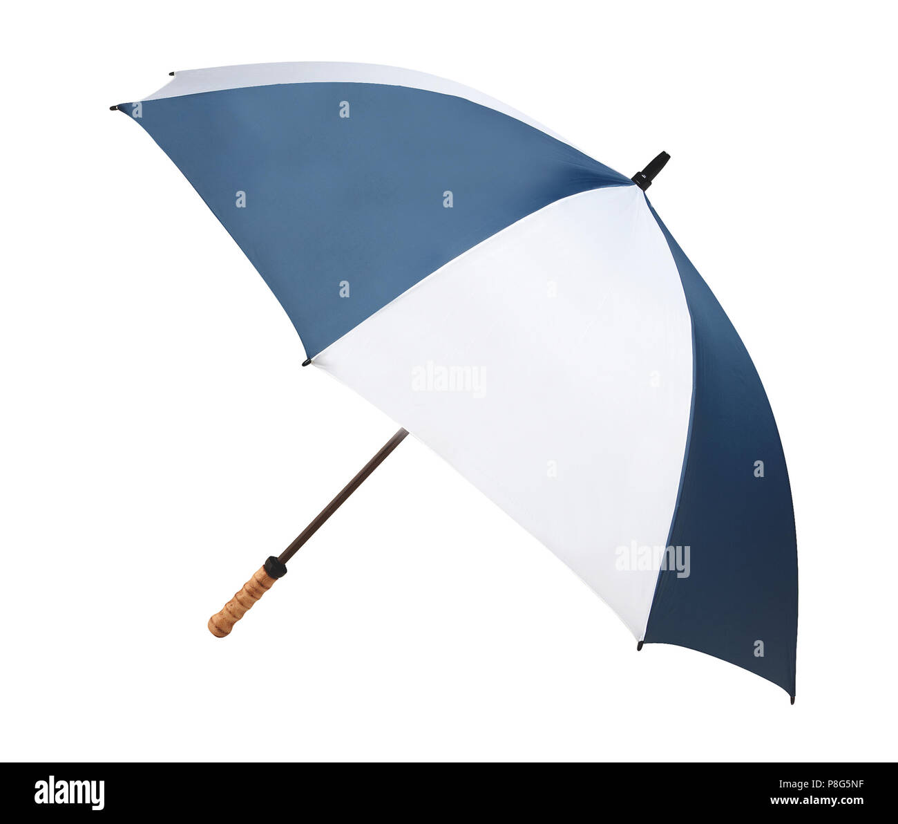 Blau & Weiß Schirm Stockfoto