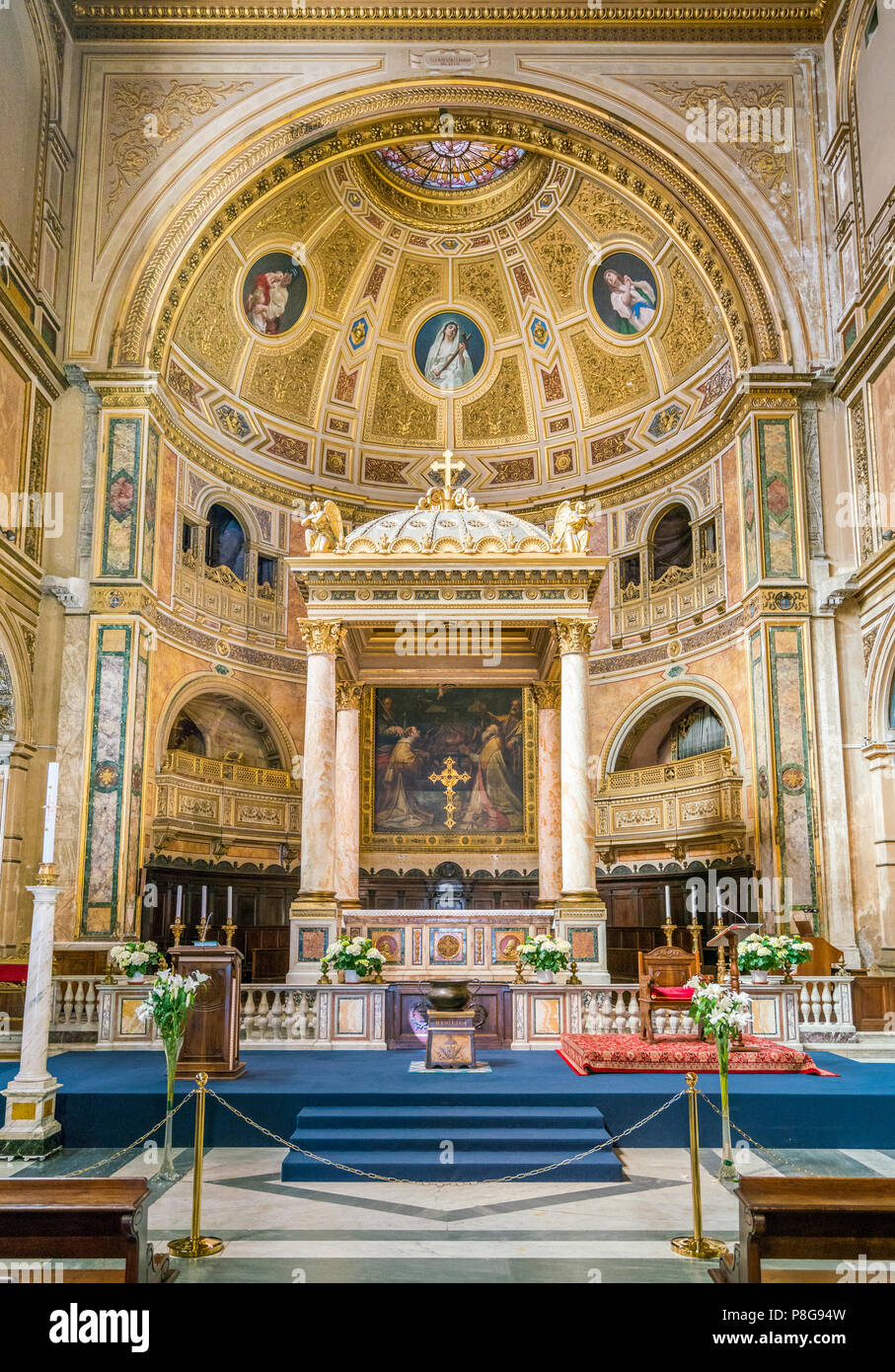 Basilika St. Lorenz im Damaso in Rom, Italien. Stockfoto