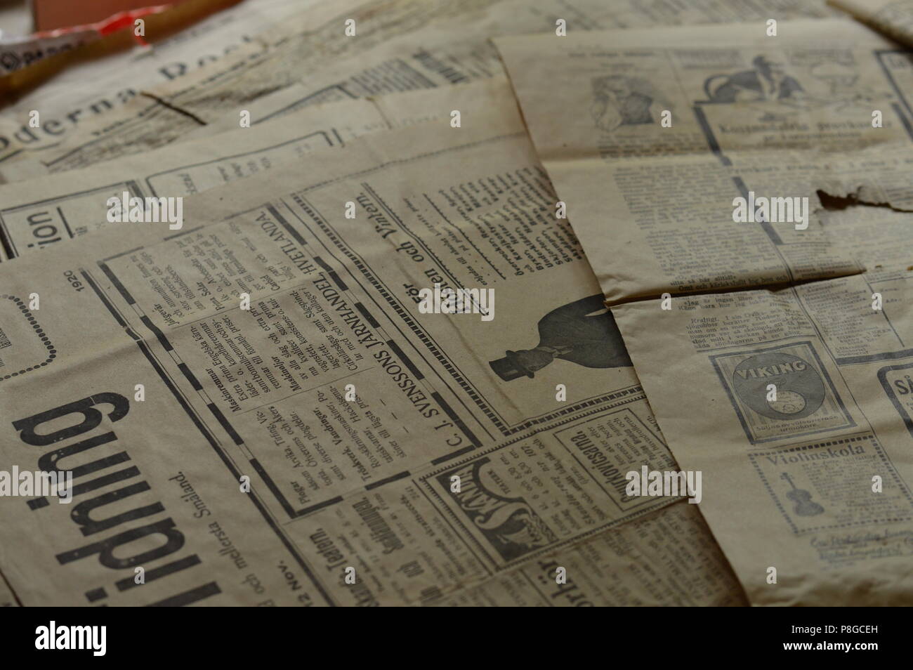 Alte Zeitung Stockfoto