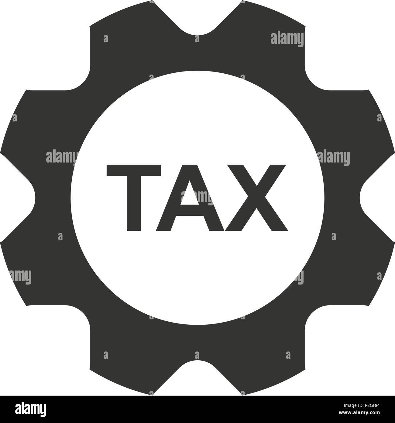 Einkommensteuer Service Symbol Stock Vektor