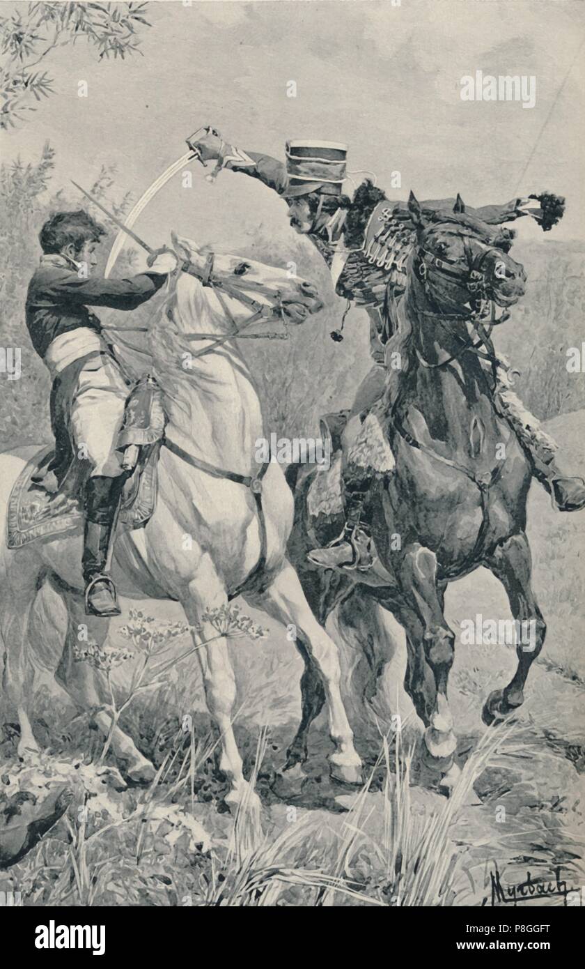 'Tod des Prinzen Louis bei Saalfeld", 1806, (1896). Artist: Unbekannt. Stockfoto