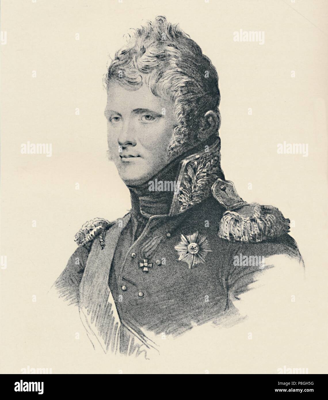 'Alexander I., Kaiser von Russland', c 1800, (1896). Alexander I (1777-1825) regierte als Kaiser von Russland zwischen 1801 und 1825. Gravur nach dem drawi Stockfoto