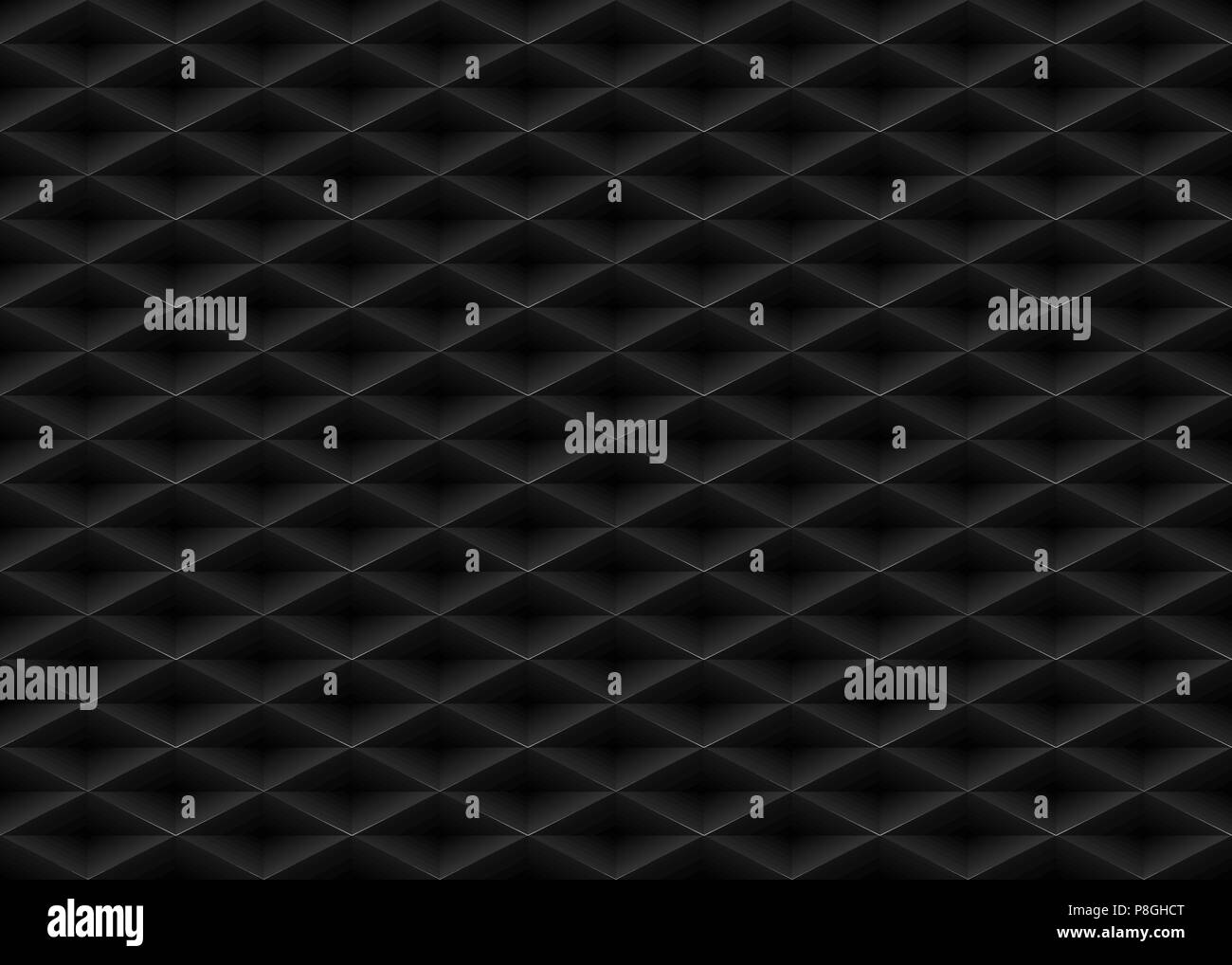 Vector schwarz Prägemuster Kunststoff grid nahtlose Hintergrund. Rautenform Zelle endlose Textur. Webseite füllen dunklen geometrische Muster Stock Vektor