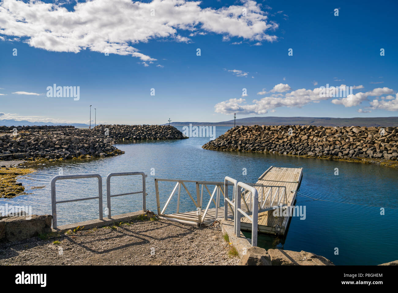 Hafen von Budardalur, Western Island Stockfoto