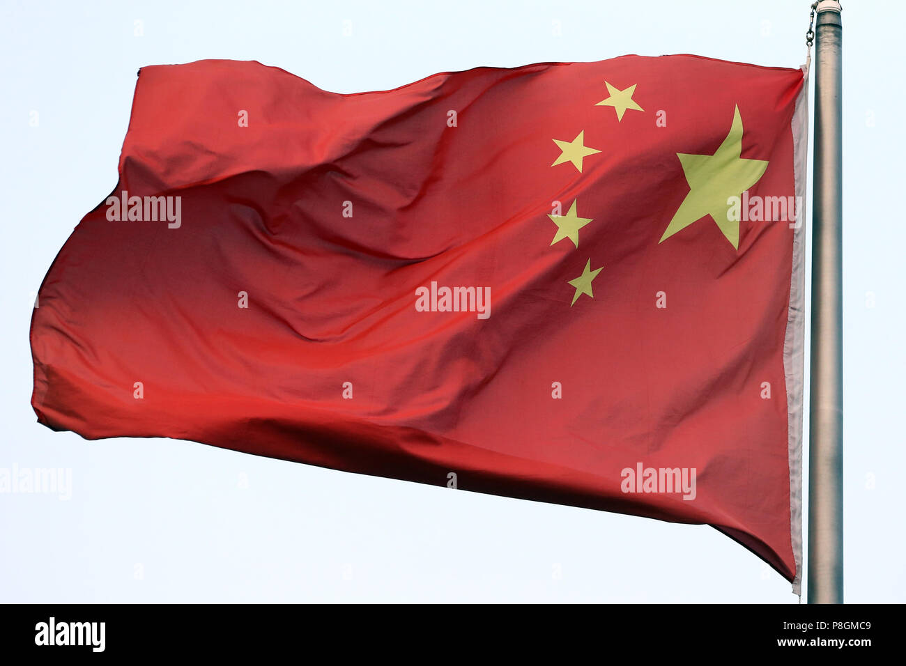Hongkong, China, National Flagge der Volksrepublik China Stockfoto