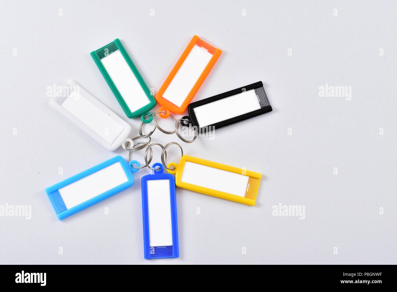 Schlüsselbund zu Noten und Telefonnummer schreiben Stockfoto