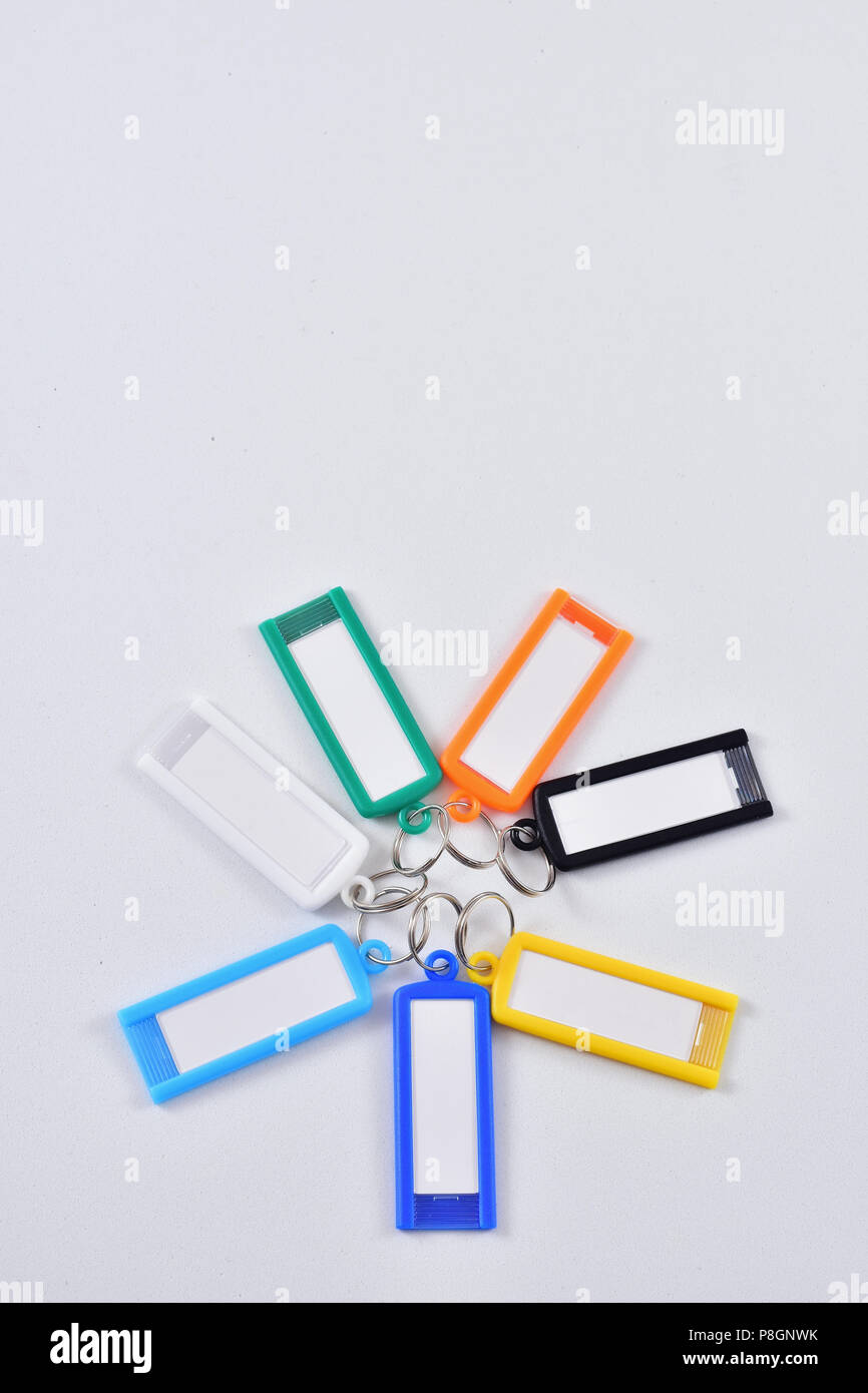 Schlüsselbund zu Noten und Telefonnummer schreiben Stockfoto