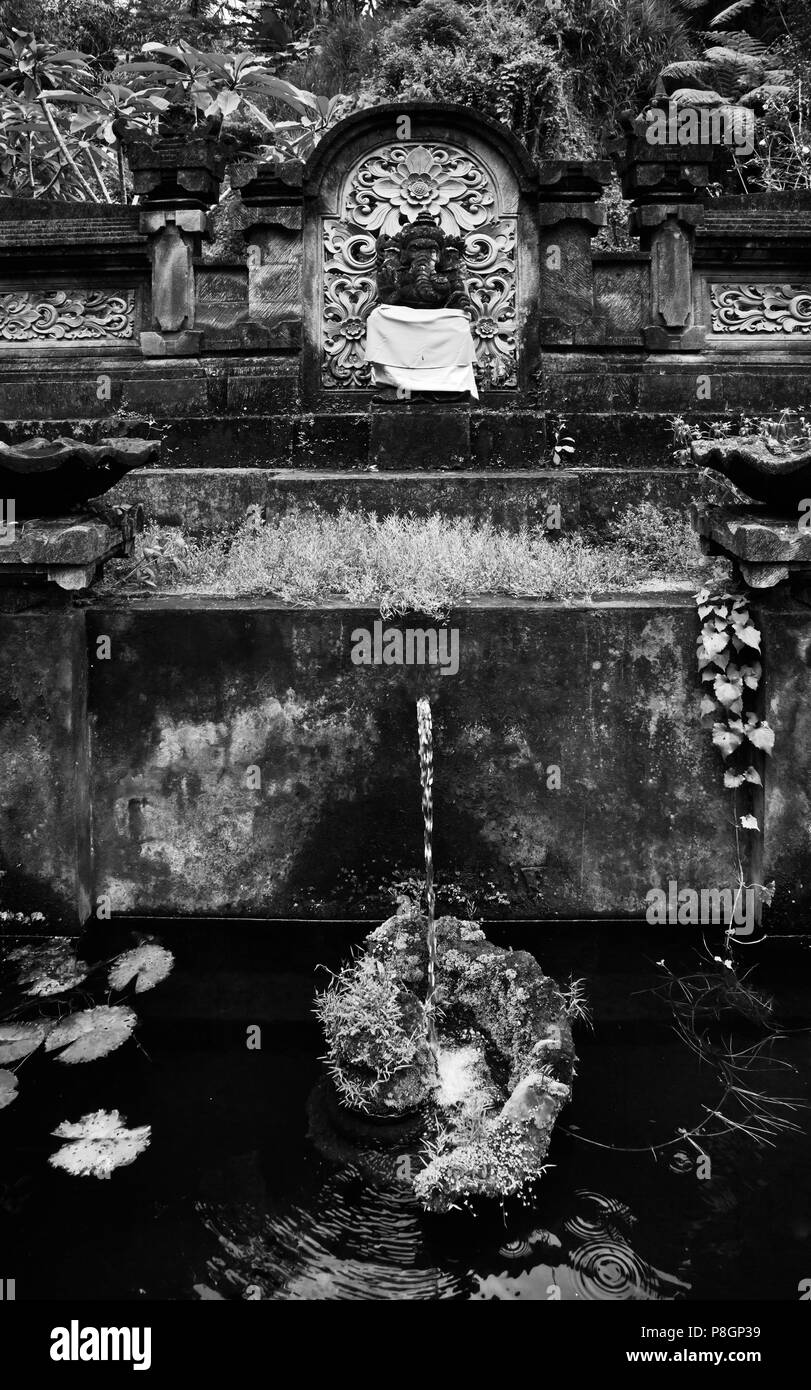 PURA GUNUNG KAWI ist ein Hindu Wassertempel gewidmet, dem Gott der Weisheit VISHNU - SEBATU, BALI, Indonesien Stockfoto