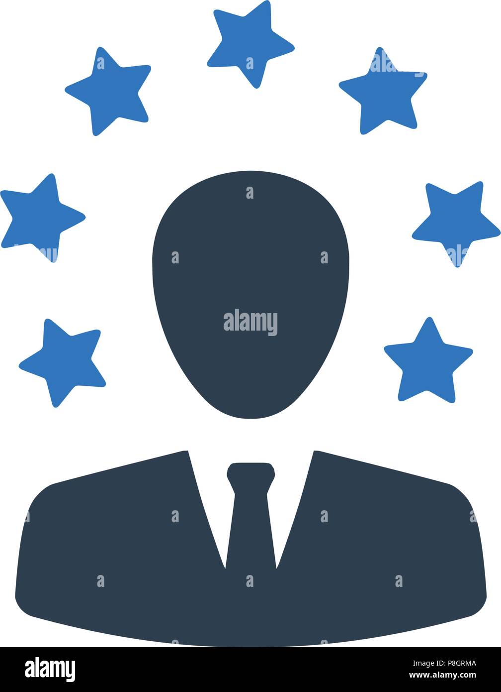 Kaufmann Testimonial Symbol Stock Vektor