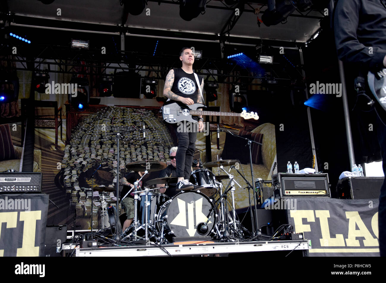 Rock auf der Strecke Music Festival 2018 MAPFRE Stadion in Columbus, OH, USA am 20. Mai 2018 - Tag 3 Mit: Anti Flag, Chris Barker Wo: Columbus, Ohio, United States Wenn: 18. Mai 2018 Quelle: Adam Bielawski/WENN.com Stockfoto