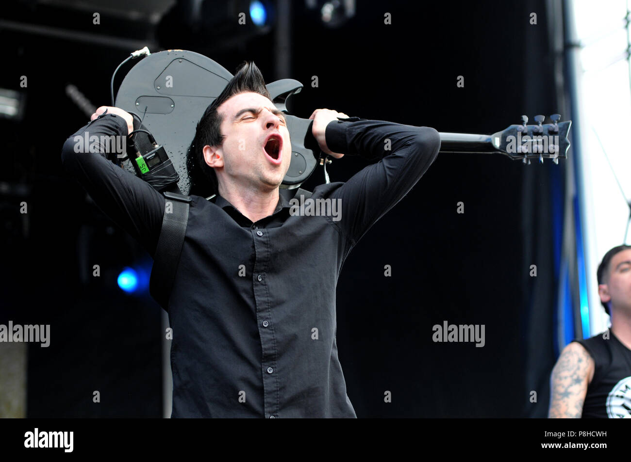 Rock auf der Strecke Music Festival 2018 MAPFRE Stadion in Columbus, OH, USA am 20. Mai 2018 - Tag 3 Mit: Anti Flag, Justin Sane Wo: Columbus, Ohio, United States Wenn: 18. Mai 2018 Quelle: Adam Bielawski/WENN.com Stockfoto