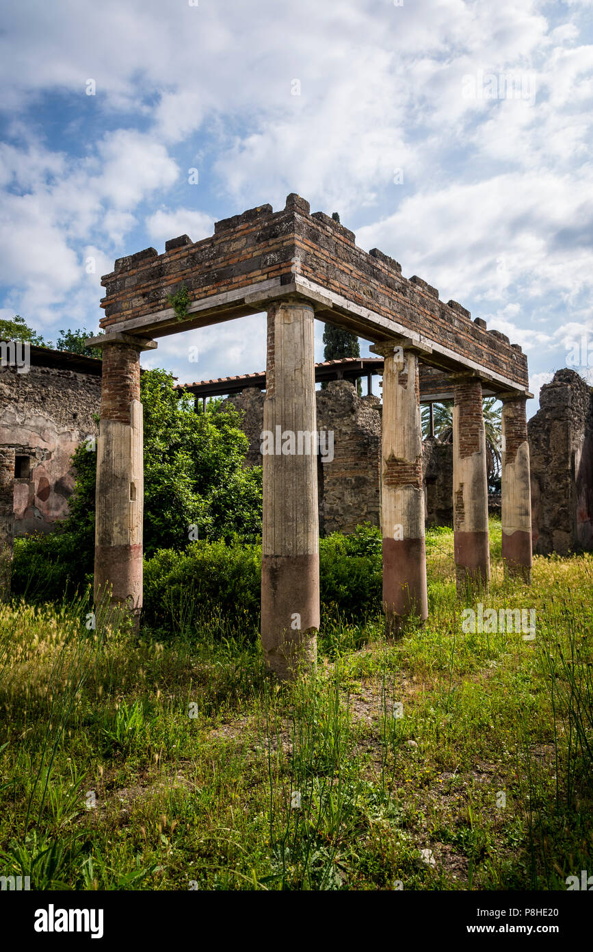 Pompeji, archäologische Stätte in der Nähe von Neapel, Villa di Diomede, , Italien Stockfoto