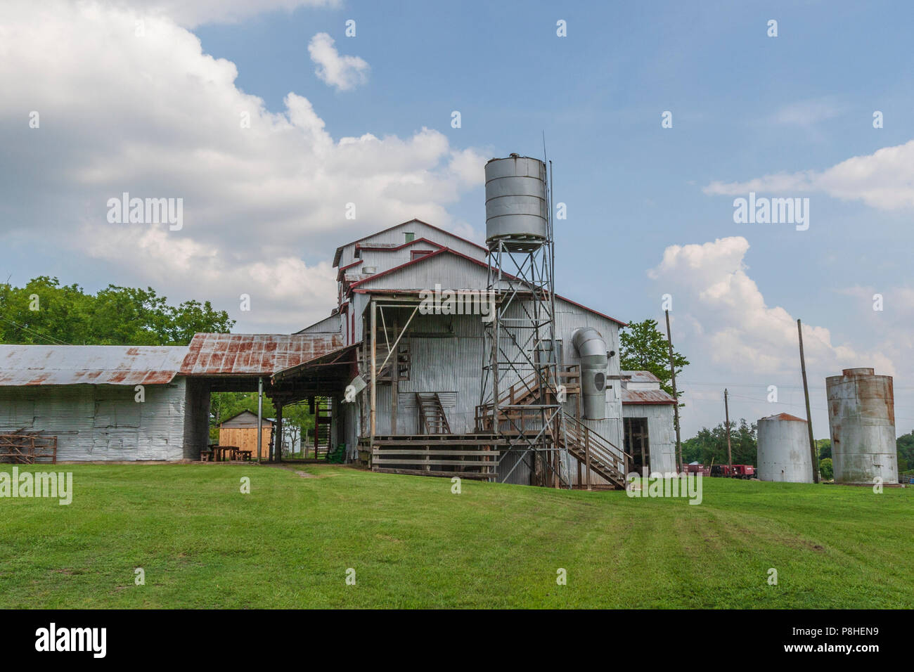 Texas Cotton Gin Museum in Burton, Texas, kleine Stadt in Texas in der Nähe von Brenham, Texas. Stockfoto