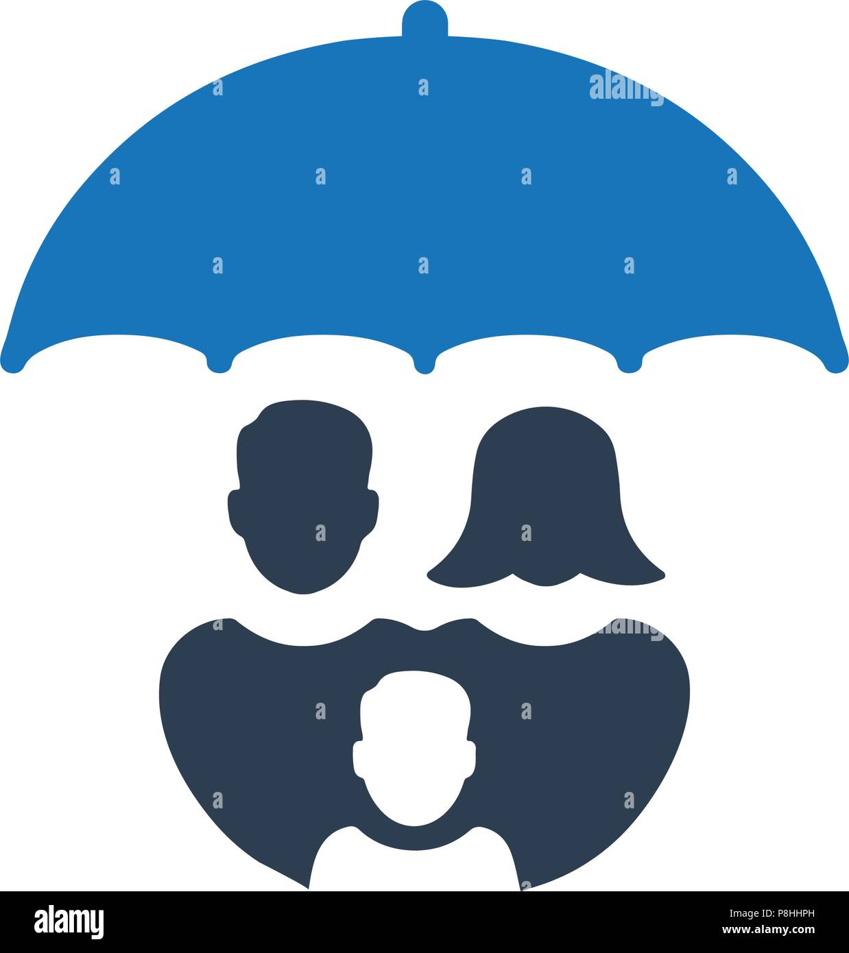 Familie Versicherung Symbol Stock Vektor Familie Versicherung Symbol Stock Vektor