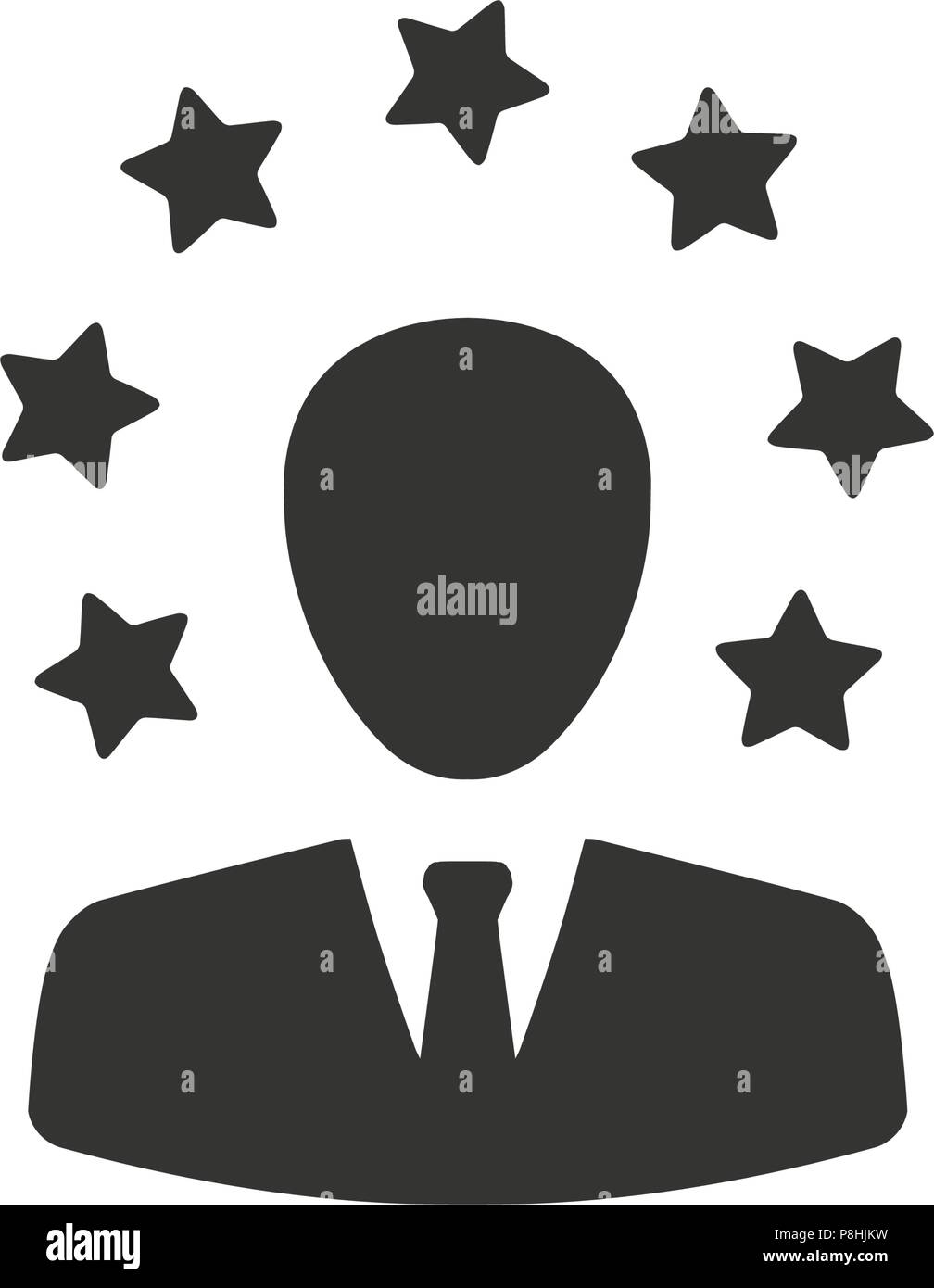 Kaufmann Testimonial Symbol Stock Vektor