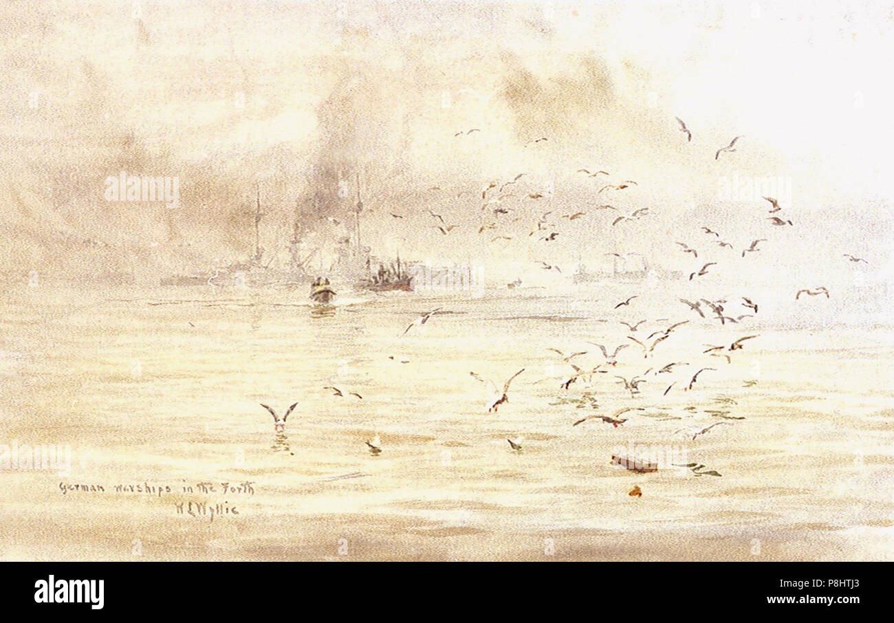 . 521 Schiffe der deutschen Flotte in der Hohen See her, November 1918 RMG-PW0908 Stockfoto