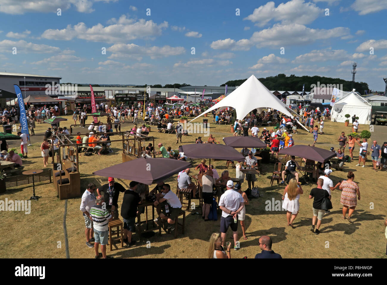 Freeman Partner der Veranstaltung, Food Court, Formel 1, F1, Grand Prix, Silverstone, Northamptonshire, Silverstone, Towcester NN12 8T Stockfoto