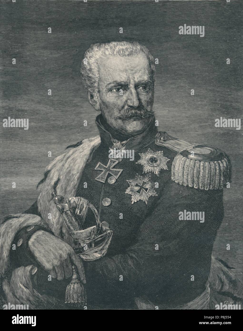 "Gebhard Leberecht von Blücher, Prinz von Wahlstadt', c 1815-1819, (1896). Gebhard Leberecht von Blücher, Fürst von wahlstatt (1742-1819 Stockfoto