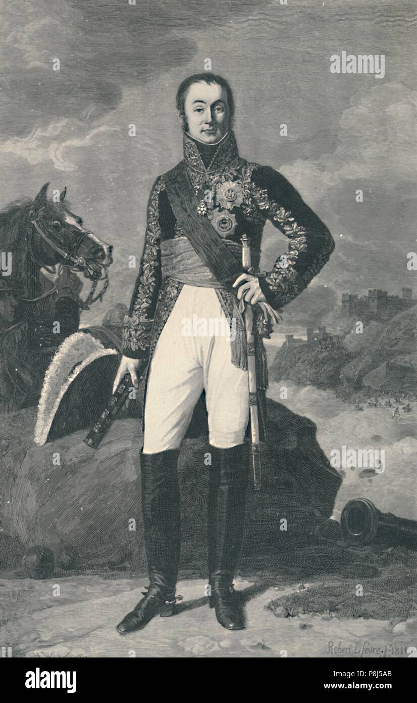 'Marshal Nicolas-Charles Oudinot, Herzog von Reggio", 1811, (1896). Nicolas Charles Oudinot (1767-1847), Herzog von Reggio und Marschall von Frankreich, geglaubt, t Stockfoto