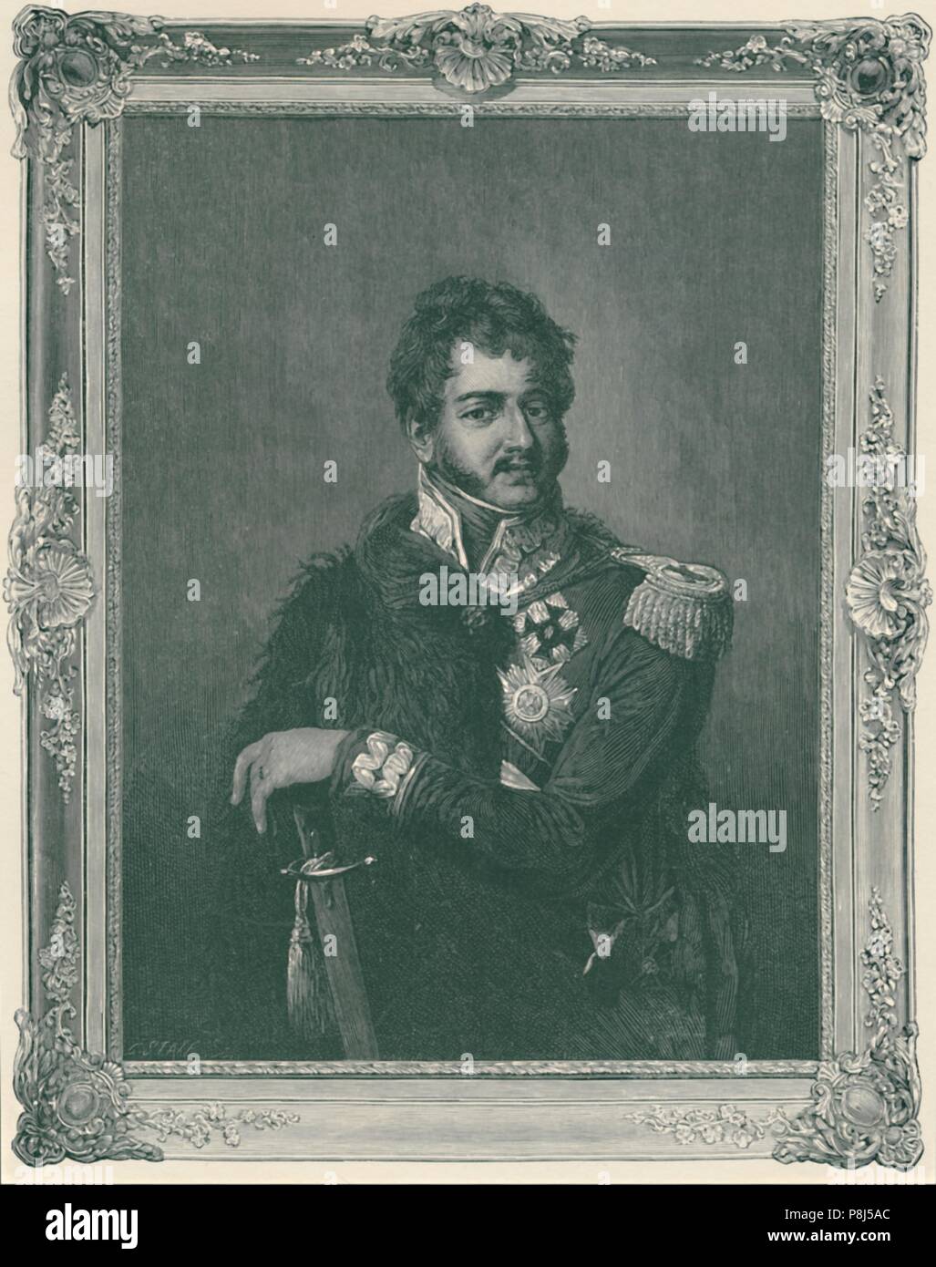 'Marshal Josef Anton, Fürst Poniatowski', c 1800, (1896). Prinz J&#xf3; zef Antoni Poniatowski (1763-1813) war ein polnischer Staatschef General, Minister für w Stockfoto