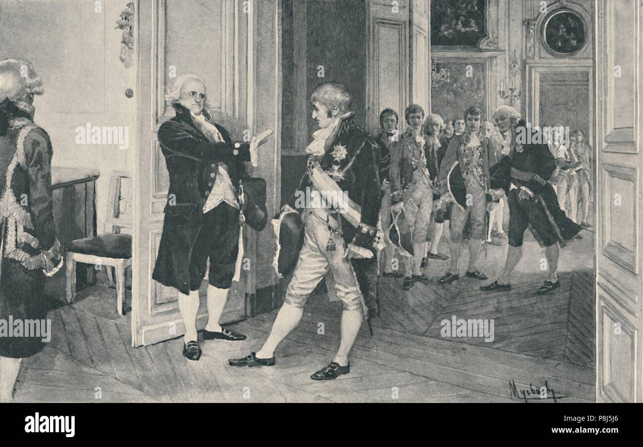 "Karl und Ferdinand an der Bayonne", 1808, (1896). Artist: Unbekannt. Stockfoto