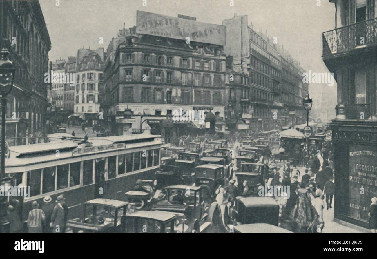'Warum Paris muss konstant Planung: Blockieren des Datenverkehrs eine Main Street', c 1935. Artist: Unbekannt. Stockfoto