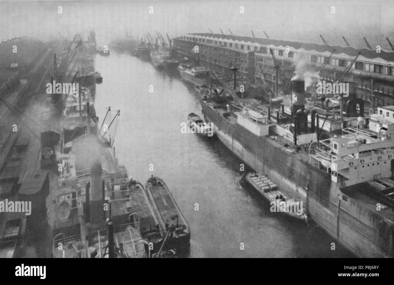 "Eine große Dockland des Nordens, Thirty-Four Meilen vom Meer und noch ein Port', c 1935. Artist: Manchester Ship Canal Company. Stockfoto