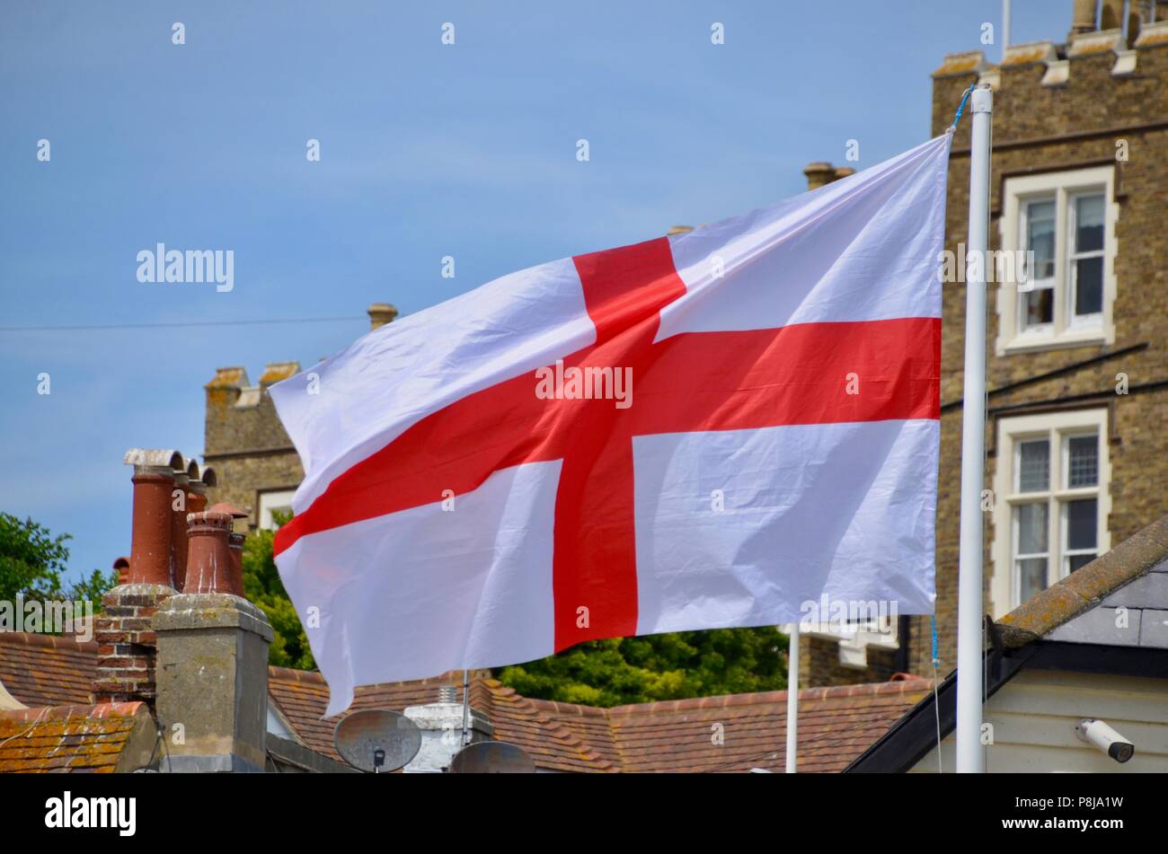 Englisch Flagge vor Bleak House Broadstairs kent UK Stockfoto