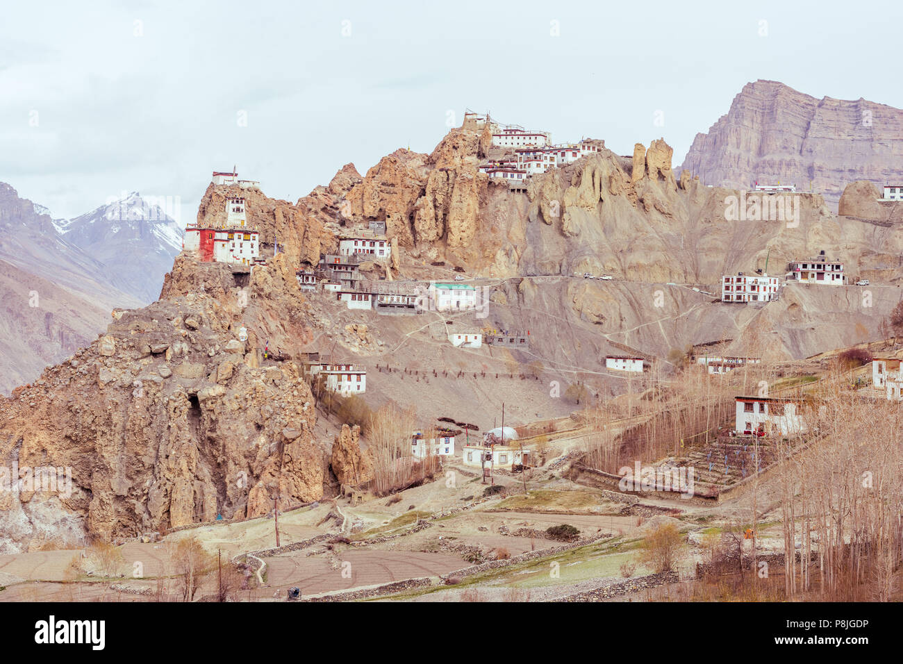 Dhankar Dorf, Spiti Valley, Himachal Stockfoto