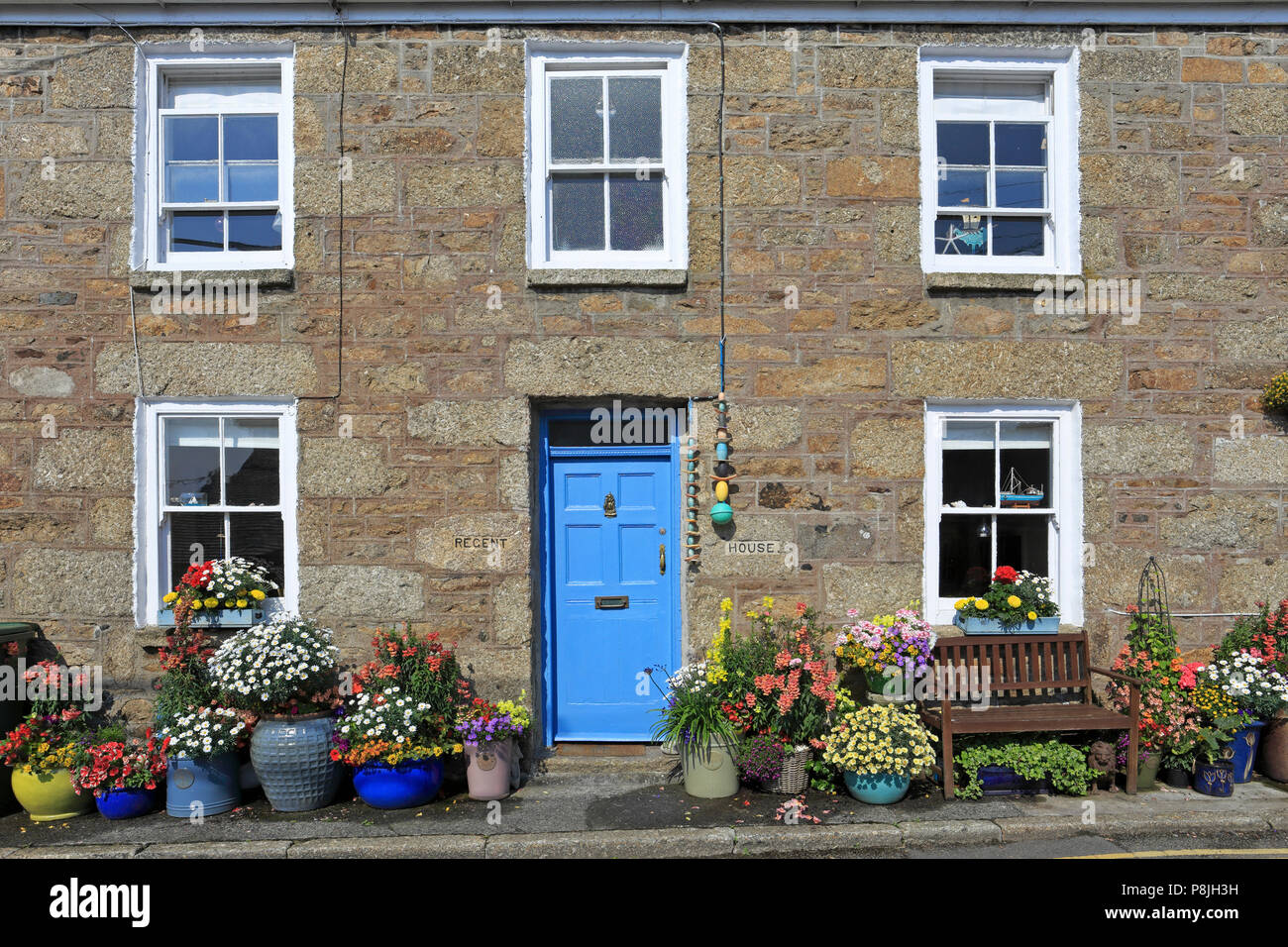 Hübsches Häuschen in Fowey, Cornwall, England, Großbritannien. Stockfoto