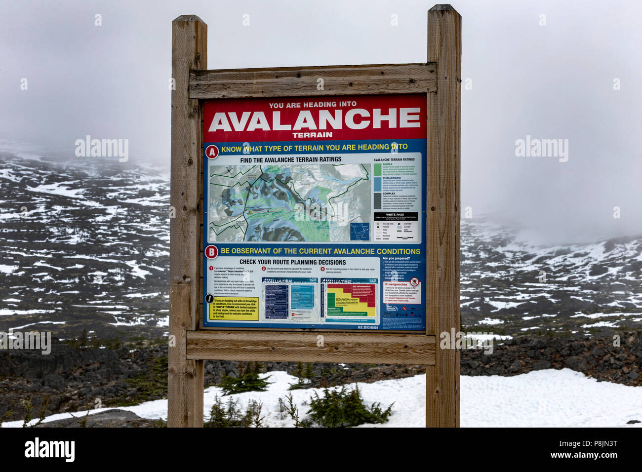 Gequält Tal, Skagway, Alaska, United States, USA, Dienstag, 22. Mai 2018. Stockfoto