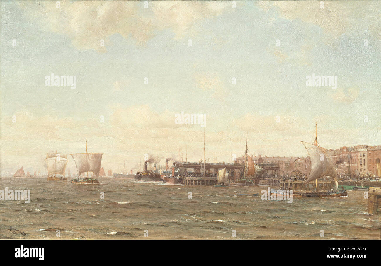 . 524 Thomas Somerscales-off Versand Victoria Pier, Hull (1894) Stockfoto