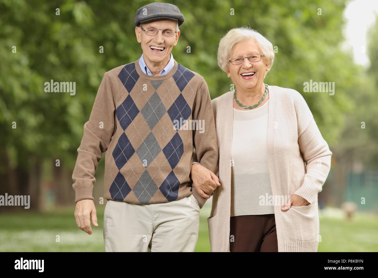 Älteres Paar im freien Stockfoto