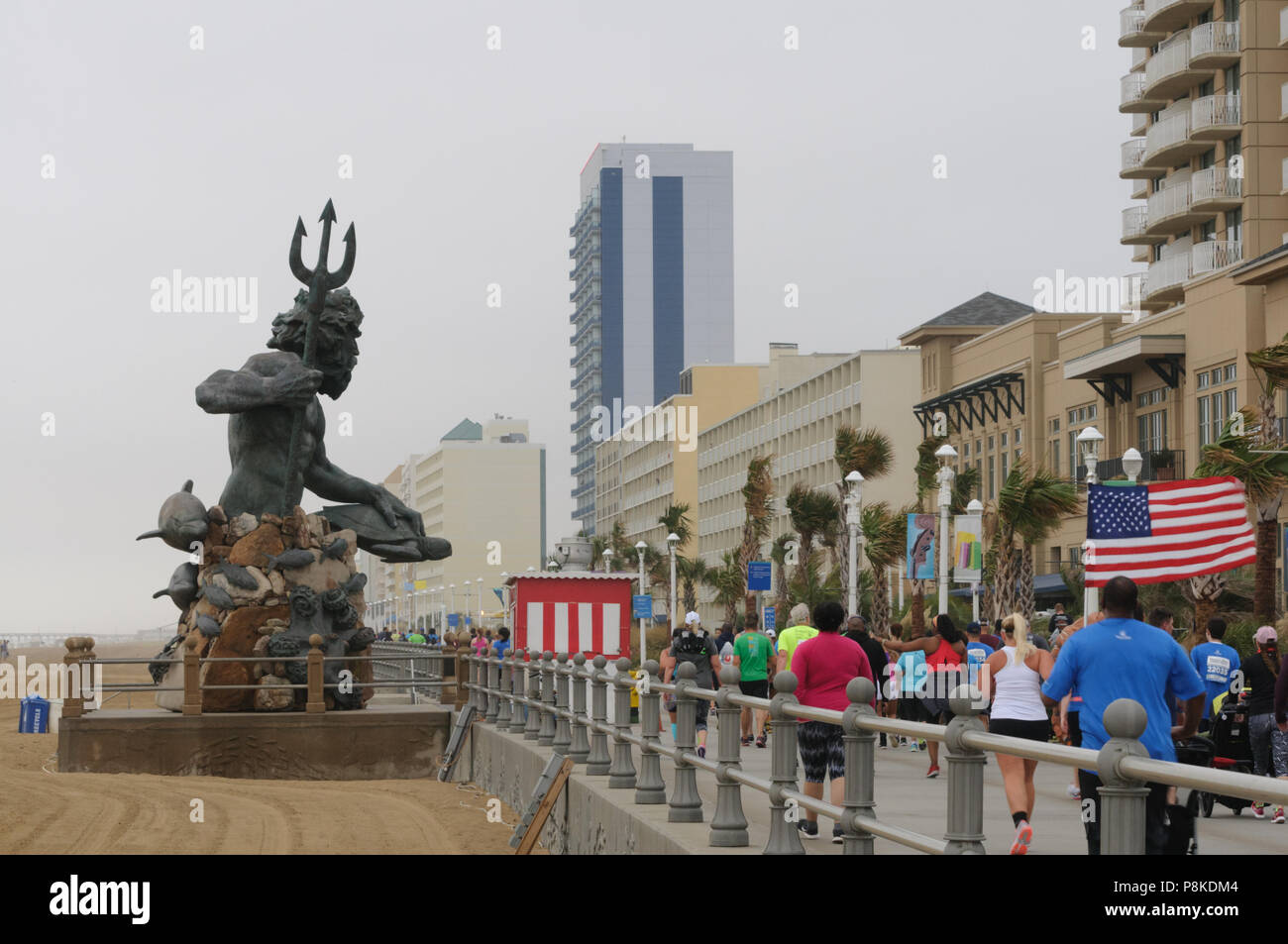 Virginia Beach am Renntag Stockfoto