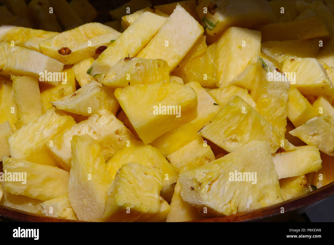 Frisch Ananas chucks Schnitt Stockfoto