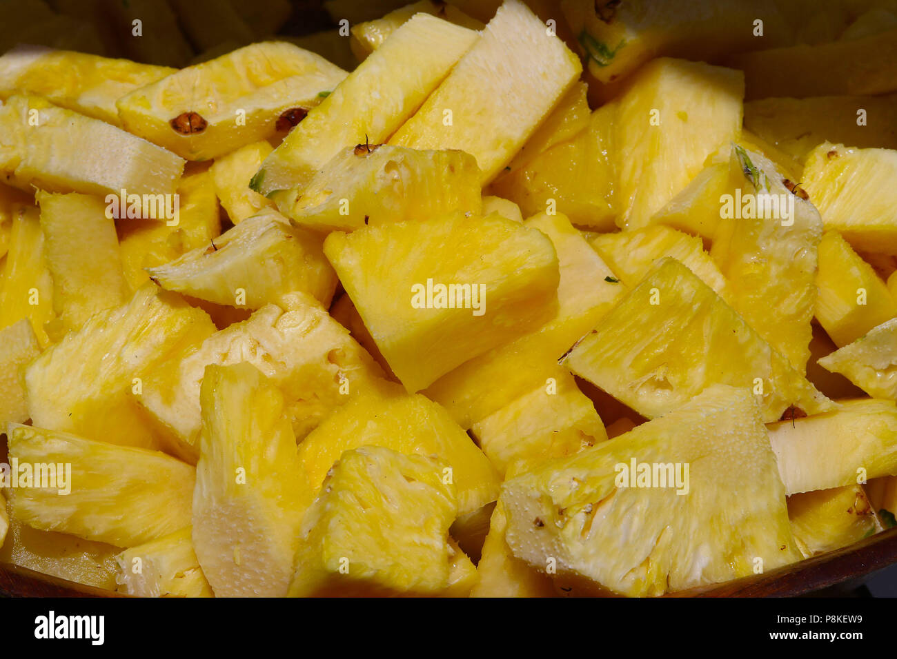 Frisch Ananas chucks Schnitt Stockfoto