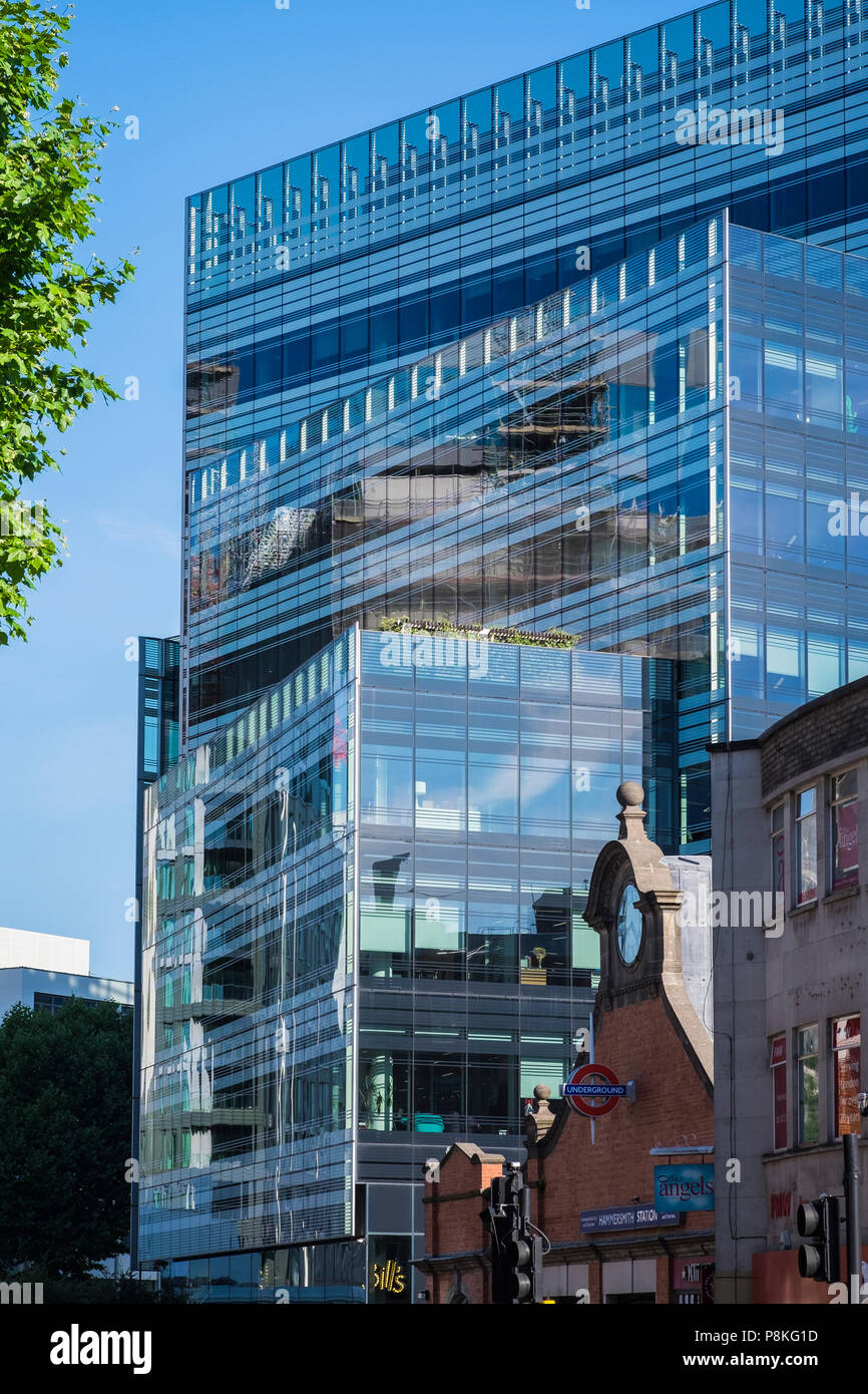 10 Hammersmith Grove Bürogebäude, Hammersmith, London, England, Großbritannien Stockfoto