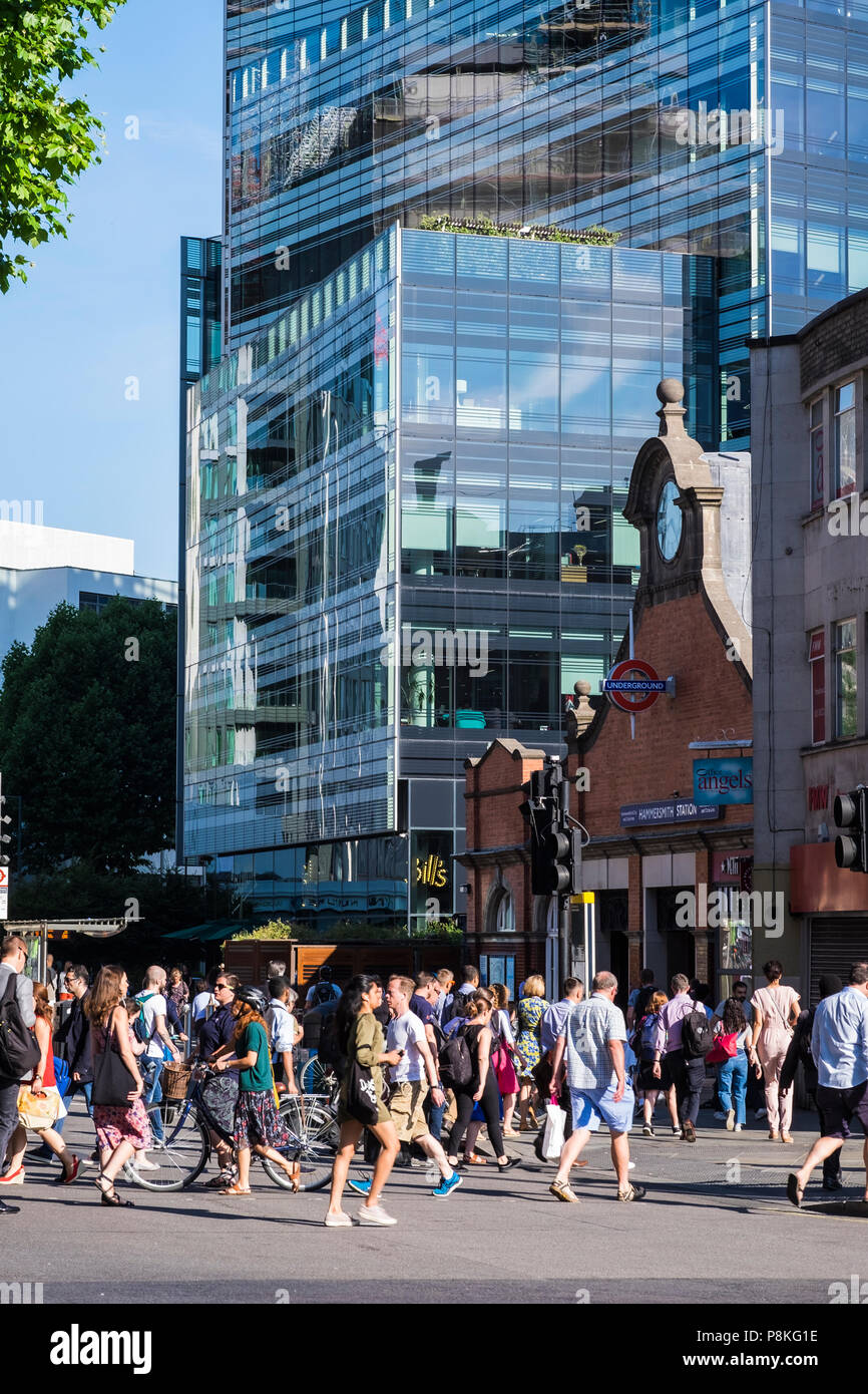 10 Hammersmith Grove Bürogebäude, Hammersmith, London, England, Großbritannien Stockfoto