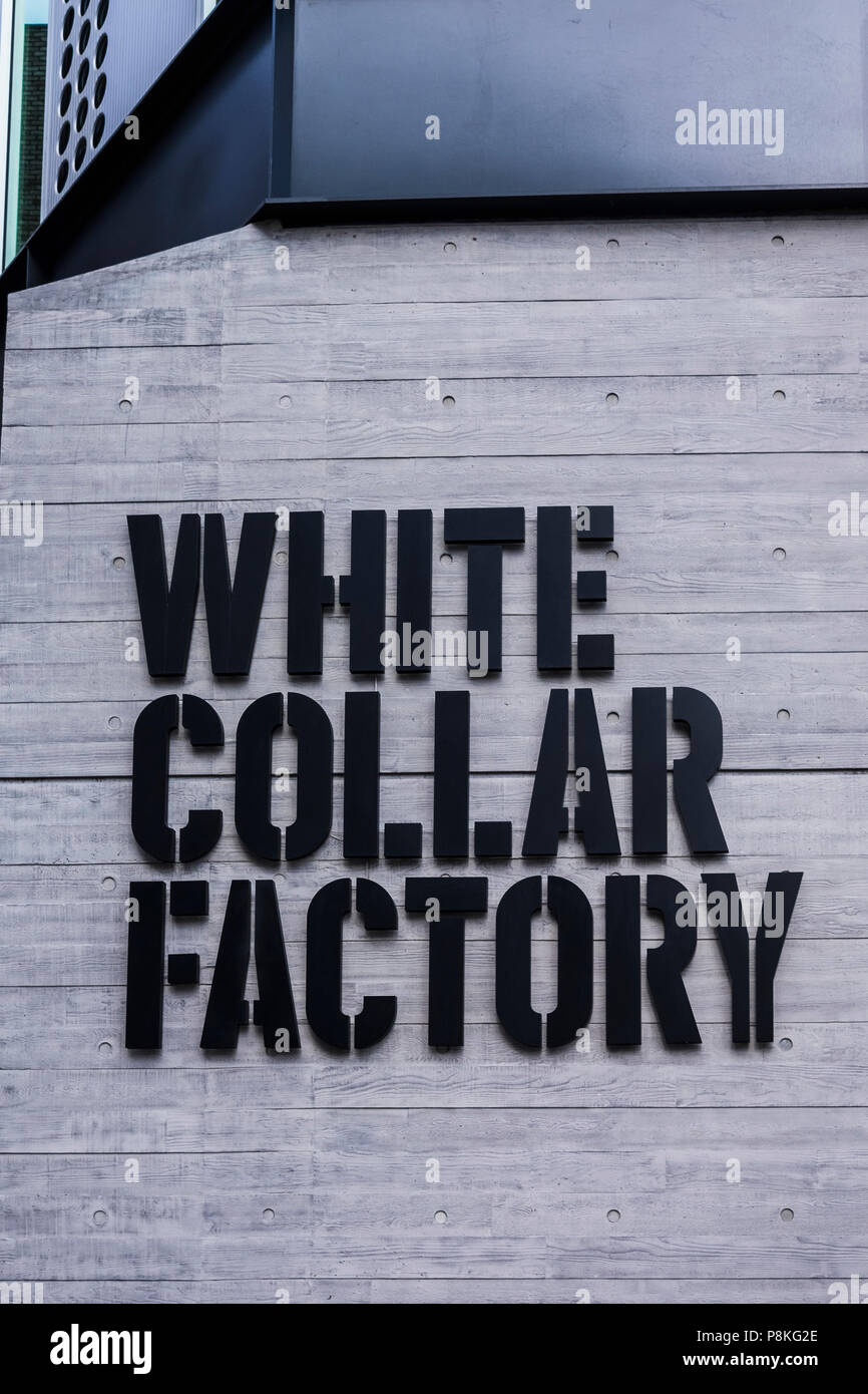 White Collar Fabrik, alte Straße Kreisverkehr, London, England, Großbritannien Stockfoto
