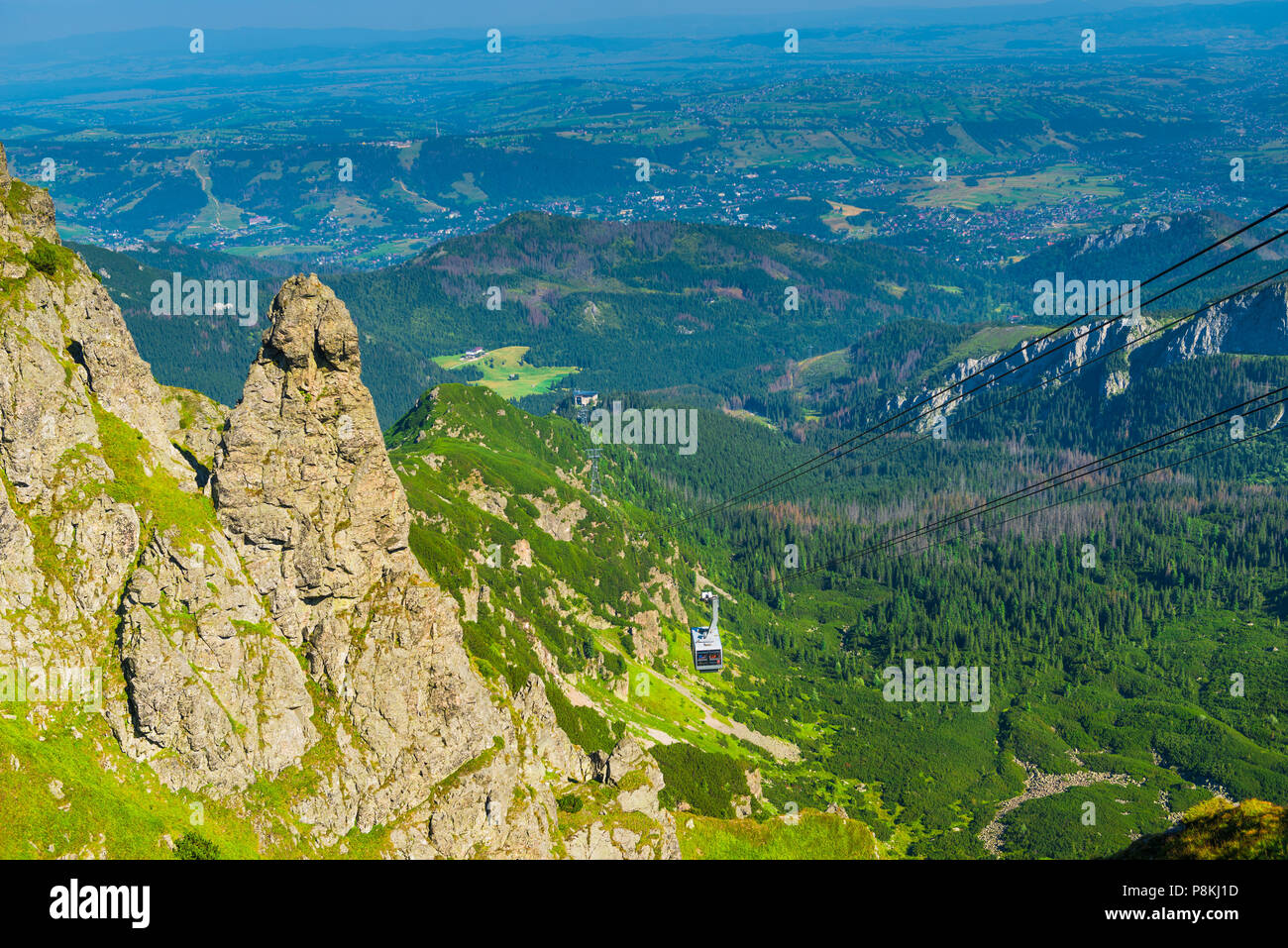 Mit der Seilbahn auf den Berg Kasprowy Wierch, Polen Stockfoto