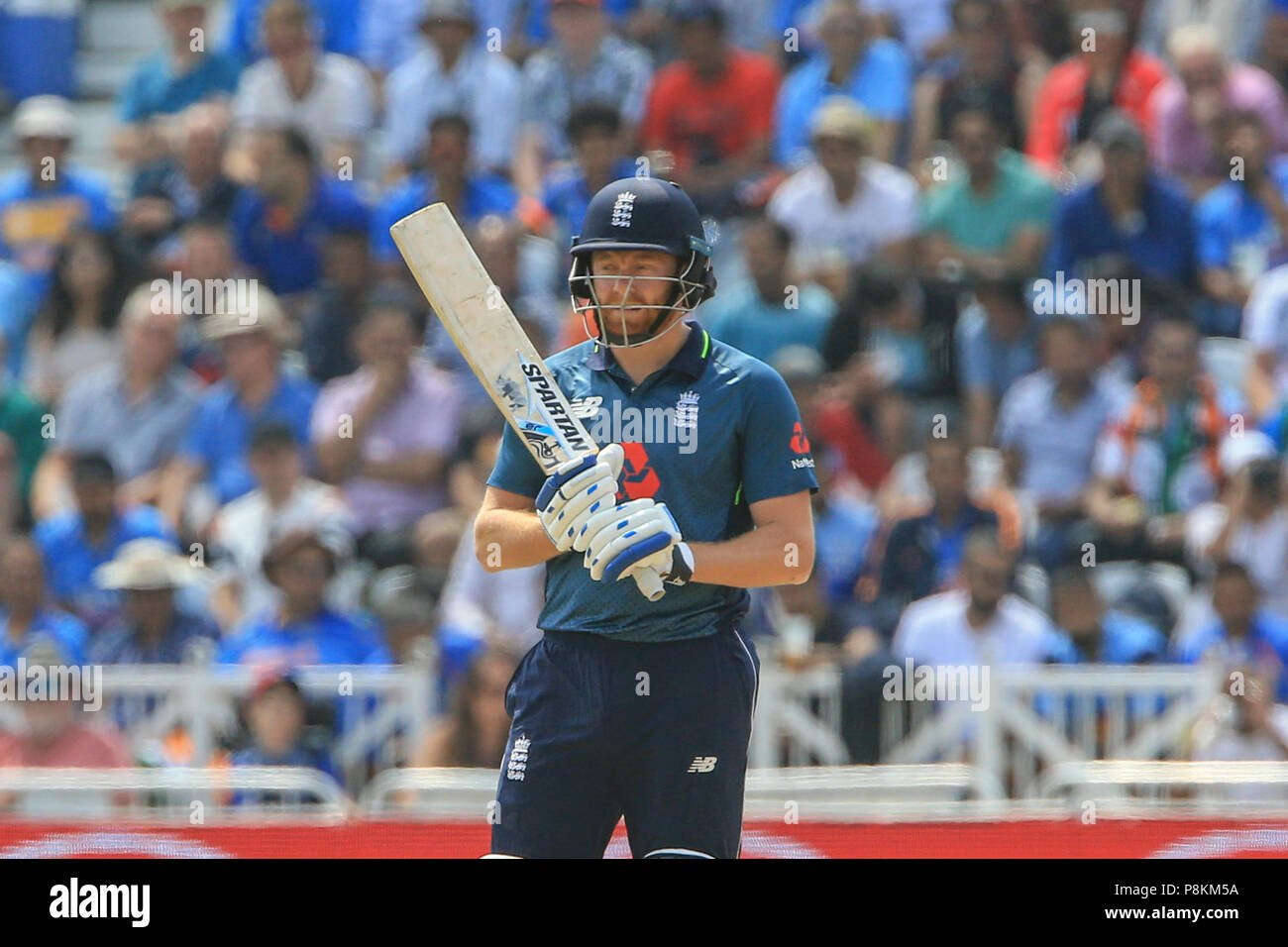 Trent Bridge, Nottingham, England, UK. 12. Juli 2018. 1. ODI, Royal London eintägiger Serie England V Indien; Johnny Bristow von England Credit: Aktuelles Bilder/Alamy leben Nachrichten Stockfoto