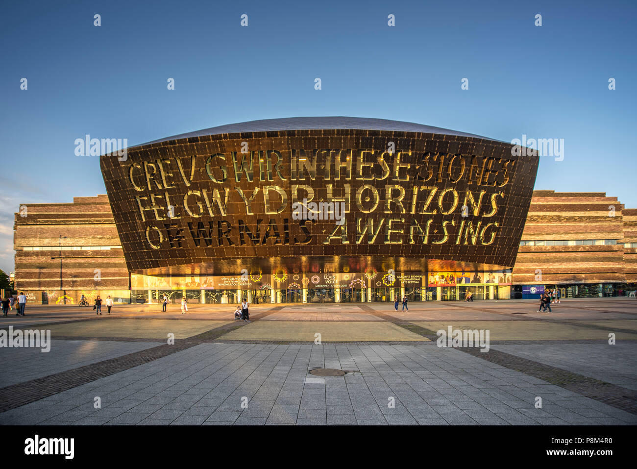 Wales Millennium Centre, Architekt Percy Thomas, Cardiff, South Glamorgan, Wales, Vereinigtes Königreich Stockfoto