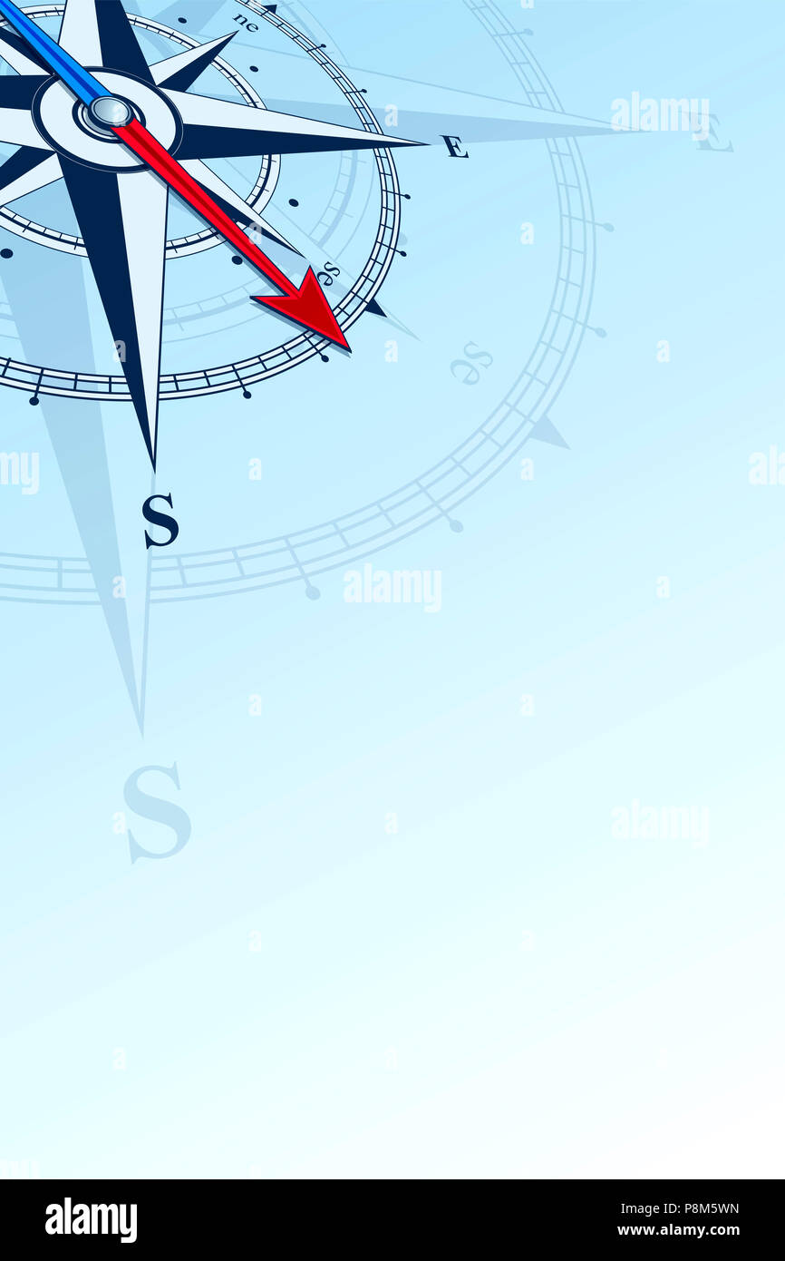 Kompass Südosten Hintergrundbild Stockfoto
