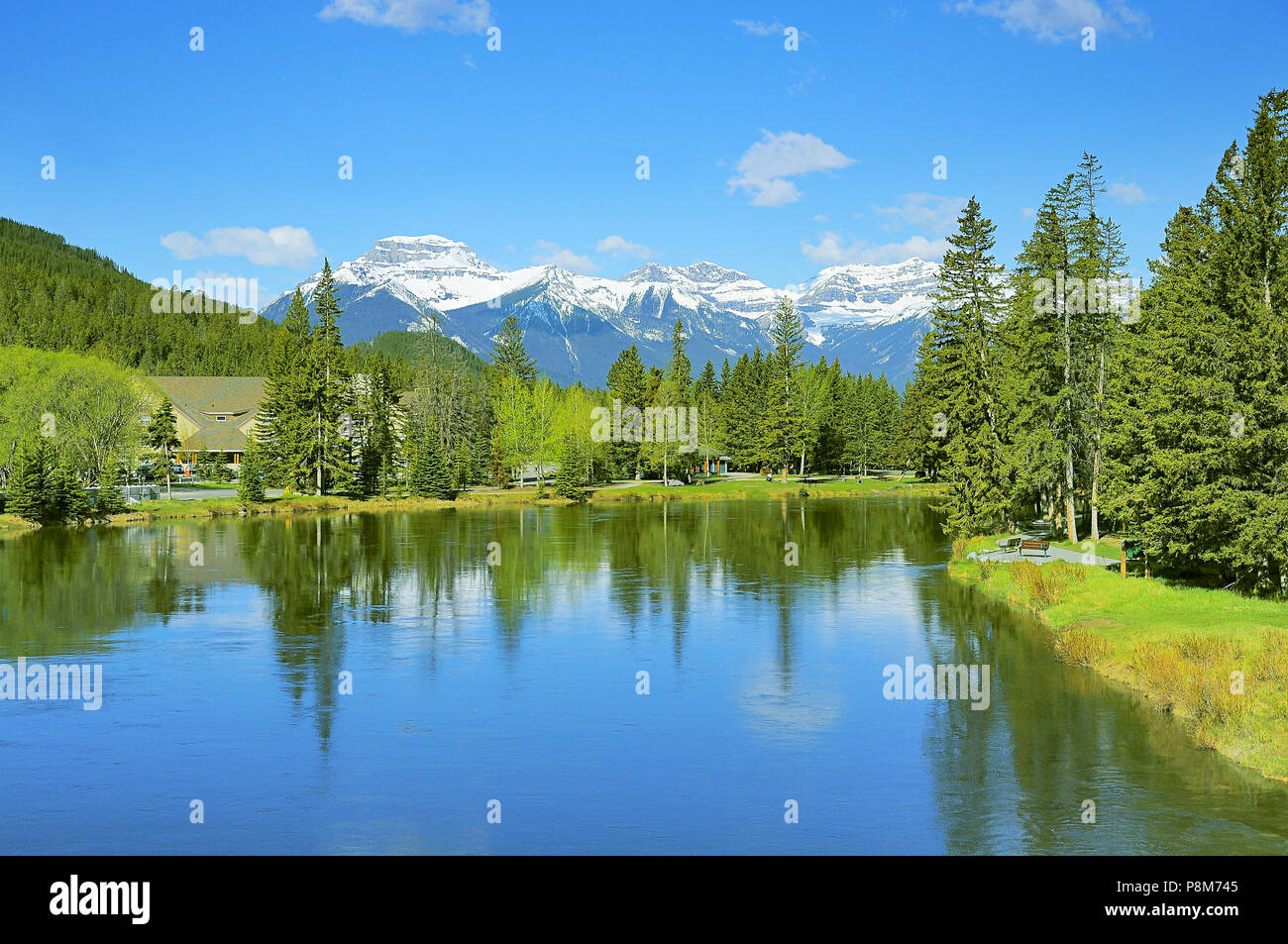 In Bamff Bow River National Park. Alberta. Kanada. Stockfoto