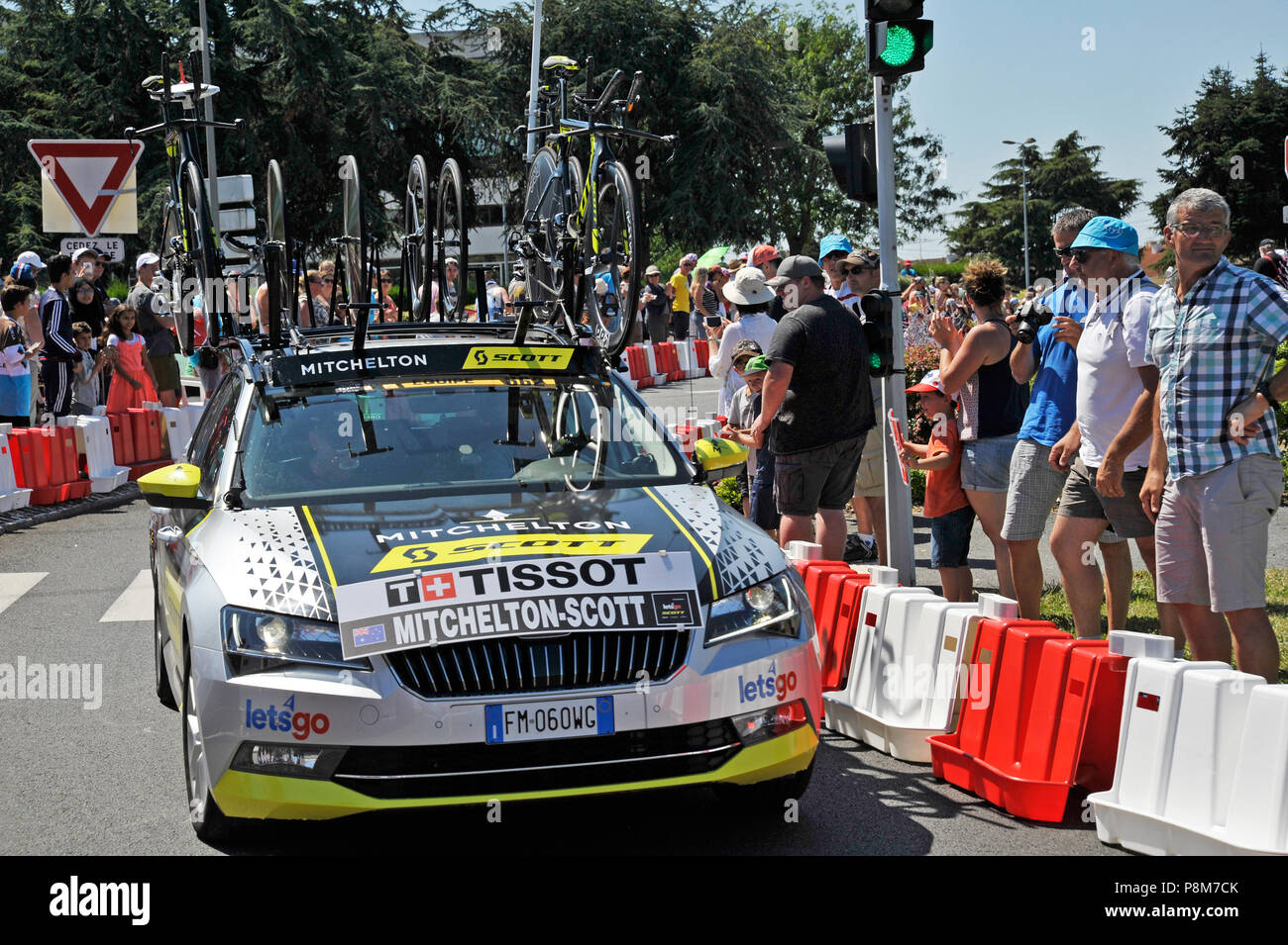 Tour de France Zeitfahren 2018 Stockfoto