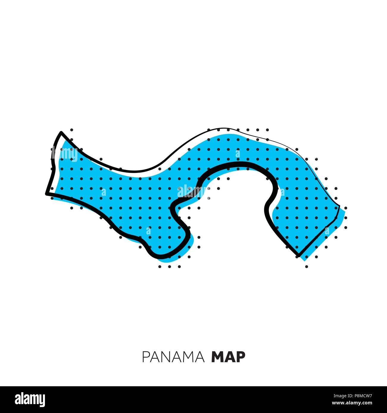 Panama vektor Land Karte. Karte Umriss mit Punkten. Stock Vektor