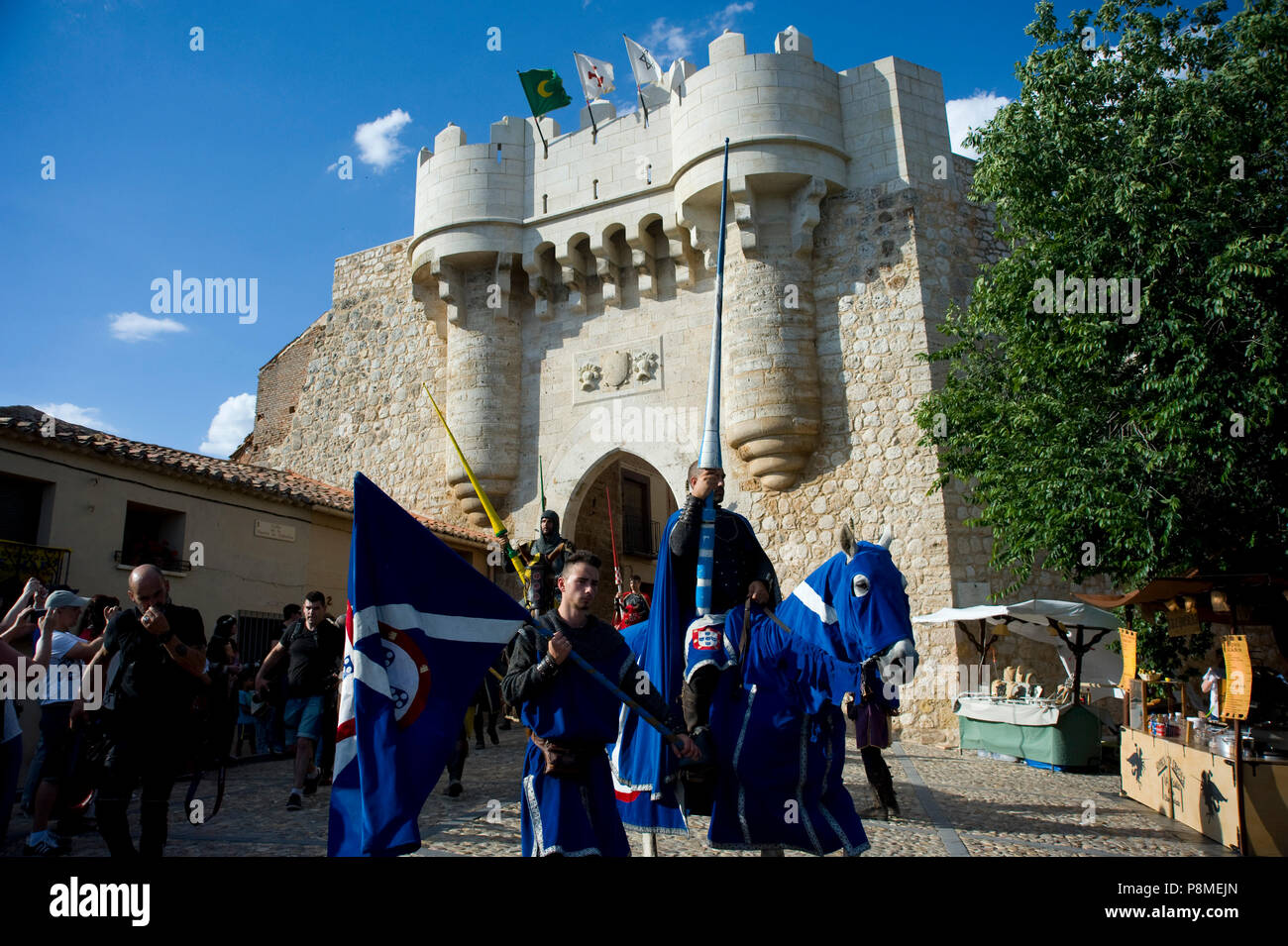Mittelalterliches Fest im Hita, Guadalajara, Spanien. 7. Juli 2018. Stockfoto