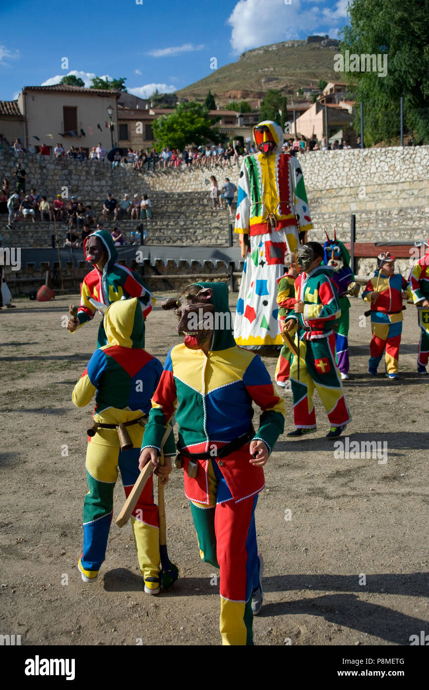 Mittelalterliches Fest im Hita, Guadalajara, Spanien. 7. Juli 2018. Stockfoto