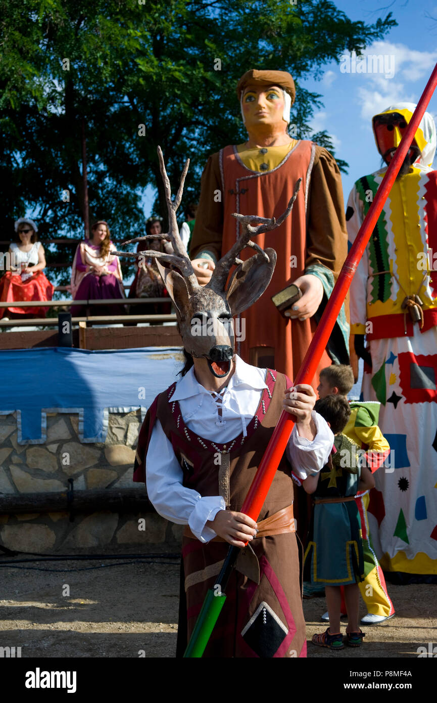 Mittelalterliches Fest im Hita, Guadalajara, Spanien. 7. Juli 2018. Stockfoto